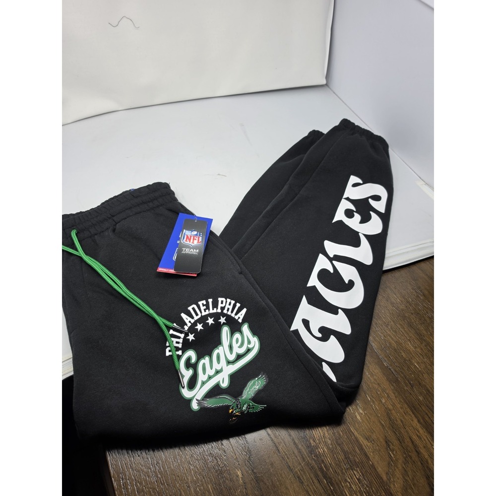 Ultra Game Philadelphia Eagles NFL Jogger Sweatpants Black Officially Licensed M